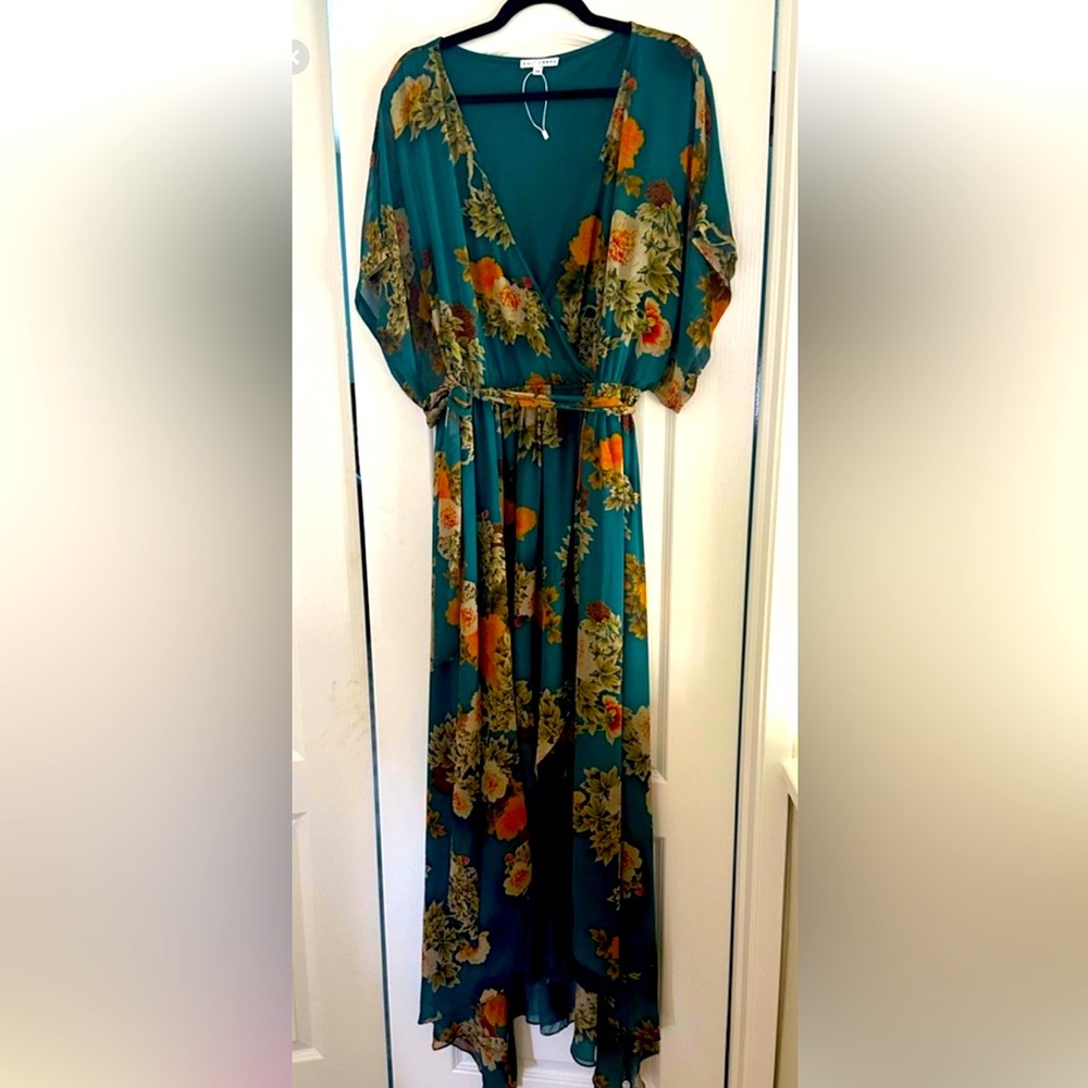 Floral Maxi Dress with Belt